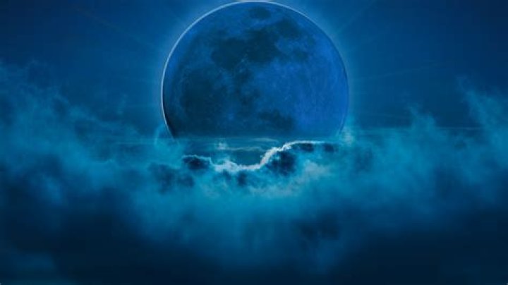 Blue Moon Sky blue ice cream with a blue flavor to match Blue moon
