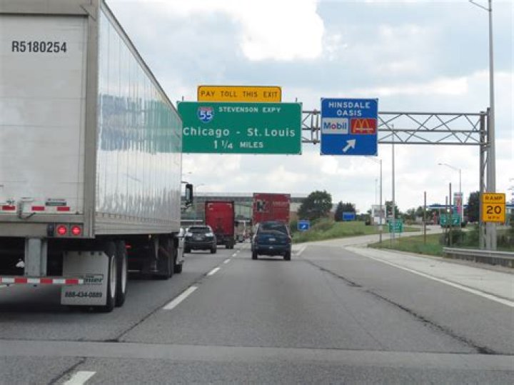 Illinois Interstate 294 Southbound Cross Country Roads