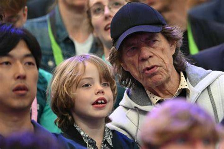 Mick Jaggers son Deveraux, 4, looks just like him as attends Peter